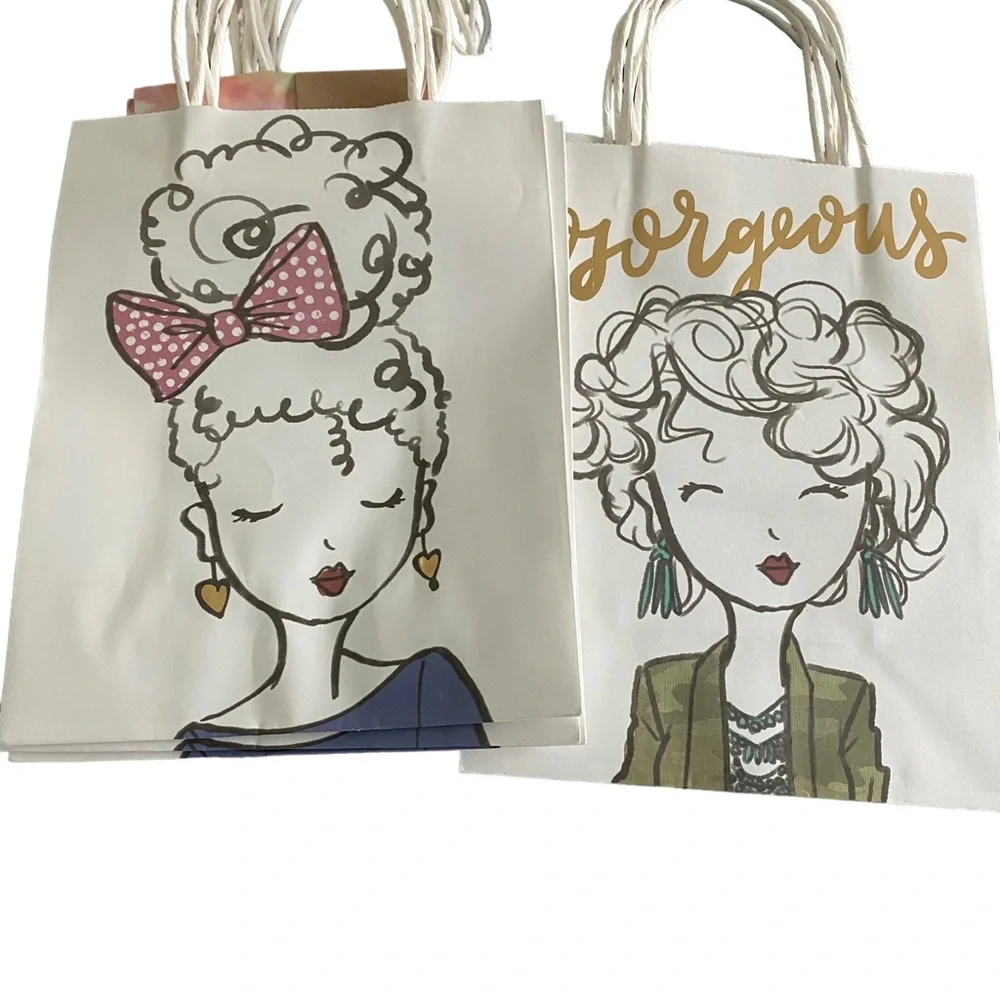 24 Craft Bags Tie Dye Patterns and Headshots
